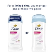 Dove Invisible Solid Antiperspirant Deodorant Stick for Women, Powder For 48Hours Underarm Sweat & Odor Protection, 2.6 oz