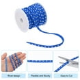 thumbnail image 3 of 16.4ft Studded Faux Suede Cord Rope for Jewelry Making 5mm Micro Fibre Flat Leather Lace Beading String Ribbon with Rivets, Blue Silver, 3 of 6