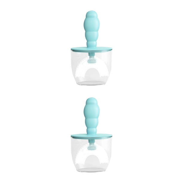 Vogacara Cepillo de para bebés con cubierta a prueba de polvo Cepillo en forma de U de silicona para infantiles Suministros Verde Grande 2piezas
