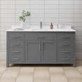 thumbnail image 2 of Wyndham Collection Beckett 66" Wood Single Bathroom Vanity in Gray/Nickel, 2 of 6