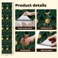 thumbnail image 3 of Vintage Peel and Stick Wallpaper Golden Sun Moon Floral Green Dark Wall Mural 23.6in x 9.8ft Self Adhesive Removable Wall Paper Renter Friendly Wallpaper for Nursery Bedroom Cabinets, 3 of 5