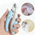 thumbnail image 4 of Cortauñas para mascotas con luz LED, tijeras para el cuidado de las uñas de mascotas, para perros, gatos y animales pequeños, recortador de uñas, utensilios para mascotas, color azul., 4 of 5