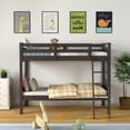 thumbnail image 3 of Costway Twin Over Twin Bunk Bed Convertible 2 Individual Beds Wooden Espresso, 3 of 12