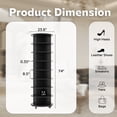 thumbnail image 5 of YODOLLA 8-Tier Rotating Shoe Rack with 360° Spinning, Lockable Casters, 23.6x23.6x74 Inch, Black for Closet, 5 of 10