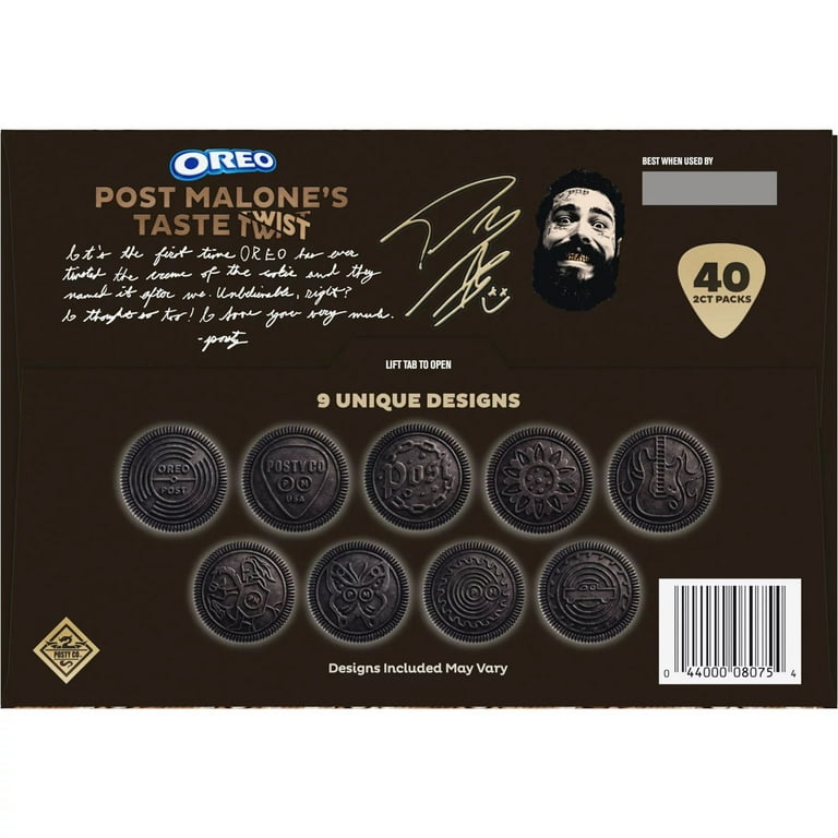 Nabisco Post Malone OREO Cookies Variety Pack, Double Stuf