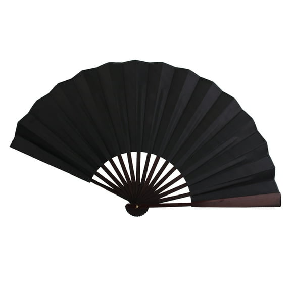 Plegable Ventilador de Mano Hecho (Beige / Negro)
