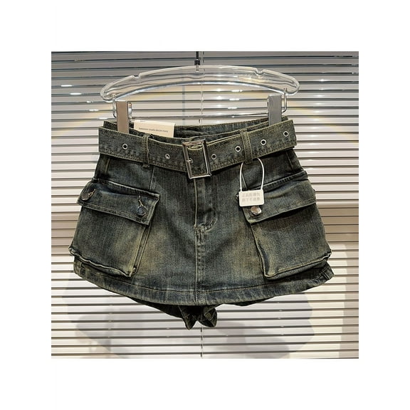 Women's Black Denim Cargo Shorts Fashion High Waist Ladies Streetwear Baggy Cowboy Shorts Jeans 2000s Y2k Harajuku 2000s Clothes