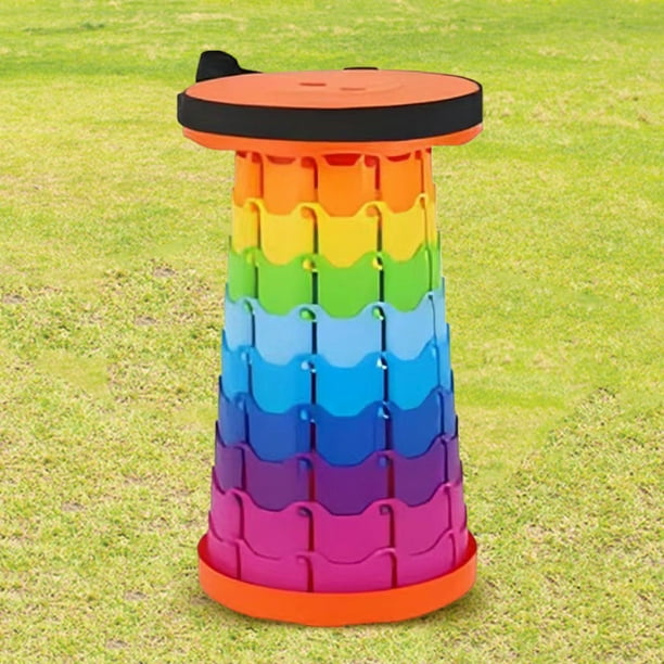 Taburete Plegable Taburete plegable, asiento telescópico portátil, silla retráctil para acampar (naranja) Sywqhk Para Estrenar