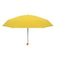 thumbnail image 1 of Toystoory Paraguas de 5 pliegues, miniparaguas de bolsillo a prueba de viento, sombrilla para lluvia y sol, suministros de trabajo de viaje Paraguas de lluvia Amarillo Toystoory HA005385-03, 1 of 6