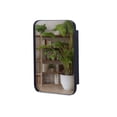 thumbnail image 5 of 16x24 Inch Recessed & Wall Mounted Medicine Cabinet with Mirror Black Metal Framed Bathroom Cabinet with Adjustable Tempered Glass Shelves Fog-Proof & Anti-Corrosion Storage Organizer, 5 of 13