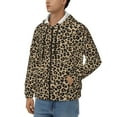 thumbnail image 3 of Vsdgher Leopard Print-1 Mens Hoodies Zip Hoodie, Hoodies for Men, Zip-up Hooded Sweatshirt-Small, 3 of 5