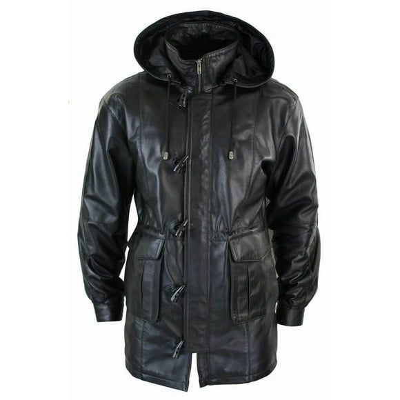 Long Black Coat With Hood Black Long Coat With Hood Duffle Jackets For Men Long Black Jacket Mens Long Jacket With Hood Long Coat Men size L