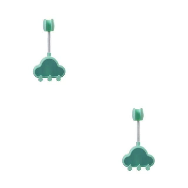 Monstrate Soporte de cabezal de ducha con ganchos Soporte de baño autoadhesivo para montaje en pared Base de boquilla para el hogar sin perforaciones Verde claro 2piezas Monstrate CBP207448