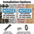 thumbnail image 3 of No Eating or Drinking in this Area OSHA Notice Rigid Plastic Sign 24 Inch x 18 Inch - 10 Pack, 3 of 8