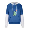thumbnail image 4 of Qiopertar Liquidation Livraison Gratuite Mode Femme Décontractée Imprimé Col Rond Manches Longues Amples Hauts Courts Blouse Chandails en Molleton Sans Capuche Offres de la Semaine Moins de 5$, 4 of 5