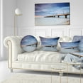 thumbnail image 3 of Designart Long Concrete Pier into Sea - Sea Bridge Throw Pillow - 12x20, 3 of 5