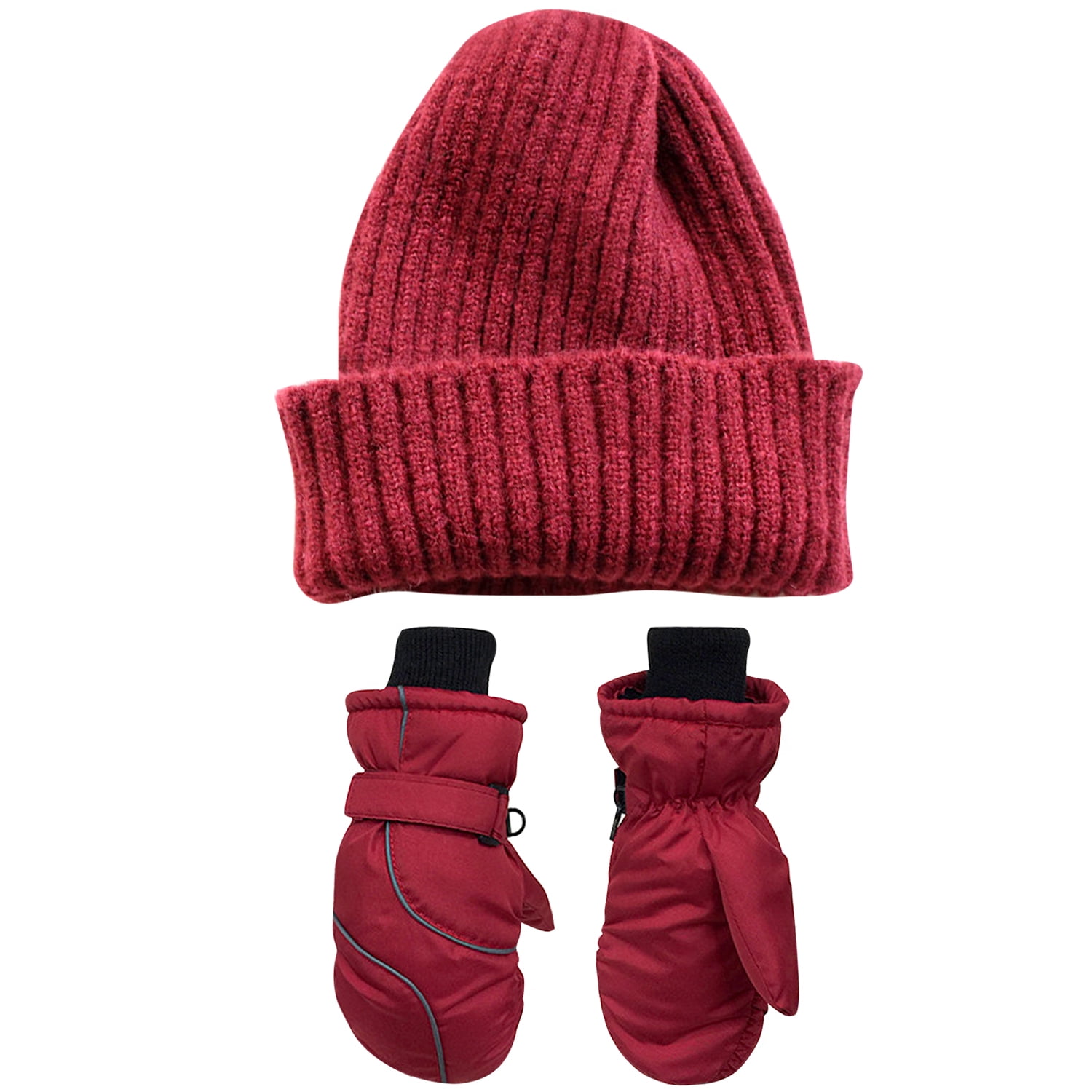 Beanie Hat & Winter Snow Mitten Set for Boys Girls, Winter Hat w Waterproof Snow Ski Gloves for Skiing Skating Snowboarding Beanie Hat & Winter Snow Mitten Set for Boys Girls, Winter Hat w Waterproof Snow Ski Gloves for Skiing Skating Snowboarding