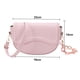 thumbnail image 2 of Adecuado para viajes diarios, citas, nuevo bolso de sillín de moda retro, bolso de cuero artificial con un solo hombro, color rosa, 2 of 5