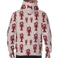 thumbnail image 7 of Sikiie Red Lobster With Claws Men's Hoodie, Essentials Hoodie, Sweatshirt, Pullover Hooded Sweatshirt for Men-XX-Large, 7 of 7