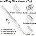 thumbnail image 4 of Heavy Duty Ring Bender Tool, Ring Press Machine for Spoon Rings, Jewelry Ring Making Kit with Ring Sizer Gauge, Ring Mandrel Stick & Double Head Rubber Hammer, 6 Round Dies and 2 Post Dies Set, 4 of 6