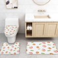 thumbnail image 4 of FMSHPON Fruit Decor 4 Piece Bathroom Set Shower Curtain Bath Rug Contour Mat and Toilet Lid Cover, 4 of 8