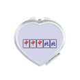thumbnail image 1 of Grand Three Chiefs Mahjong Tiles Heart Mirror Travel Magnification Portable Handheld Pocket Makeup, 1 of 3