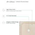 thumbnail image 7 of Voltaire 60" x 30" Single-Threshold, Center Drain, Shower Base in Biscuit, 7 of 7