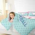 thumbnail image 4 of jejeloiu Cyan Geometric Rhombus Twin Comforter Sets,Girls baseball Games Bedding Set For Girl Reversible 2pcs, 4 of 8