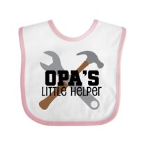 Inktastic Opa Little Helper Grandkid Boys Baby Bib