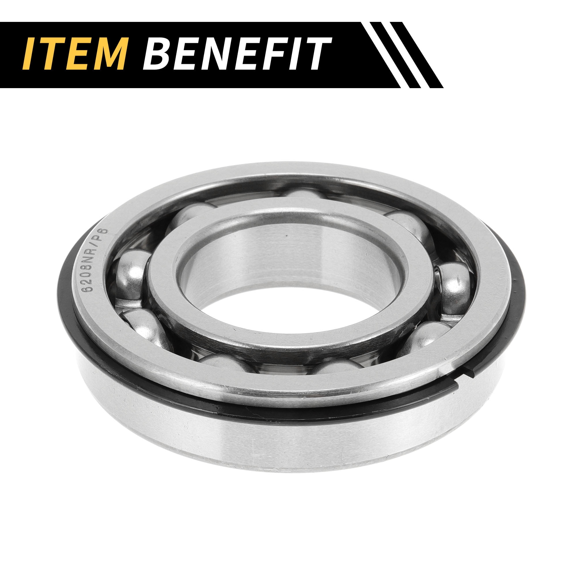 Unique Bargains 6208NR Deep Groove Ball Bearings 40x80x18mm P6 Open Type Lubricated Bearings 1 Pc Car Scooter Skateboard Wheel Universal Silver Tone