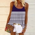 thumbnail image 1 of Puntoco Camisas ajustadas para mujer, blusas casuales sin mangas con cuello redondo y estampado a la moda para mujer, 1 of 5