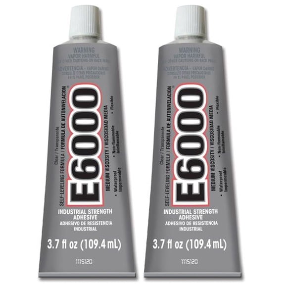 E6000 230021 3.7oz. Medium Viscosity Industrial Strength Adhesive 2 Pack