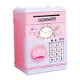 thumbnail image 2 of Caja de ahorros electrónica con forma de cerdito y rodillo para dinero, juguete para niños Gato rosa, 2 of 9