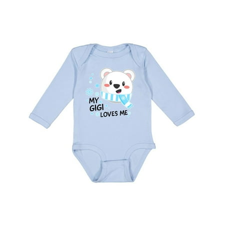 

Inktastic My Gigi Loves Me- Polar Bear Gift Baby Boy or Baby Girl Long Sleeve Bodysuit