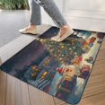 thumbnail image 3 of Merry Christmas Snowman Christmas Tree Linen Non-slip Floor Mat, Entryway Doormat Durable Low-Profile Mat Home Decor, Mats Washable Kitchen Bathroom Laundry Bedroom Living Room Doormats 30x17in, 3 of 6