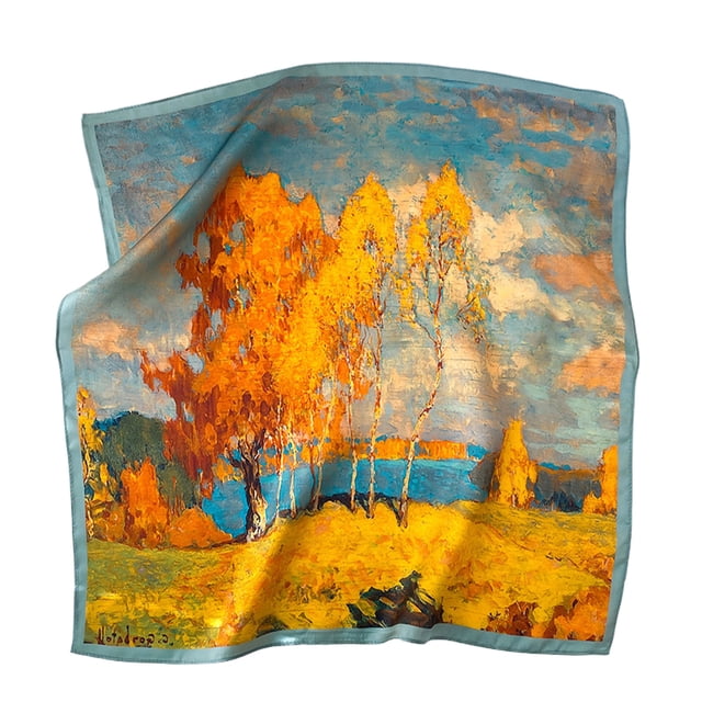 Maytalsory Lightweight Neckerchief Made With Mulfruits Silk Unique Gift Versatile And Fashionable Square Scarf