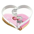 thumbnail image 3 of Ludlz Heart Puzzle Shaped Cookie Biscuit Cutter Heart Tiny Baking Stainless Steel Metal Molds, 3 of 7