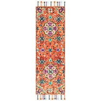 SAFAVIEH Aspen Nikeisha Floral Wool Runner Rug, Red/Gold, 2'3" x 7'