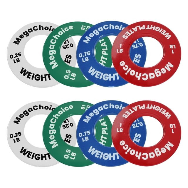 GarveeLife Fractional Weight Plates Set of 8 (0.25LB/0.5LB/0.75LB/1LB) - Micro Barbell Plates for Strength Training & Progressive Overload - Compatible with 2" Bars