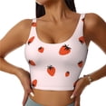 thumbnail image 2 of Uemuo Strawberry Pattern Women's Sports Bra - High Impact Support, Breathable, and Comfortable Athletic Bra for Running, Yoga, and Workouts, 2 of 9