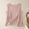 thumbnail image 1 of LVHAOGJOB Débardeurs Sans Manches pour Femmes Col Rond Hauts d'Été Coupe Ample Pulls Unis, 1 of 5