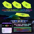 thumbnail image 3 of Scafild | 10 ft Colorful Lighted Cantilever Offset Hanging Outdoor Patio Umbrella W/ Easy Tilt - Apply Green, 3 of 9