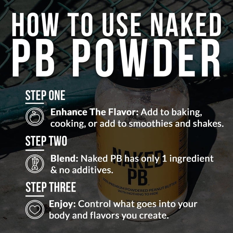 Organic Powdered Peanut Butter from small dairy farms – Bulk, Only 1 Ingredient - Roasted Peanuts, Vegan, No Additives, Preservative Free, No Salt, No Sugar - 45 Servings - NAKED PB