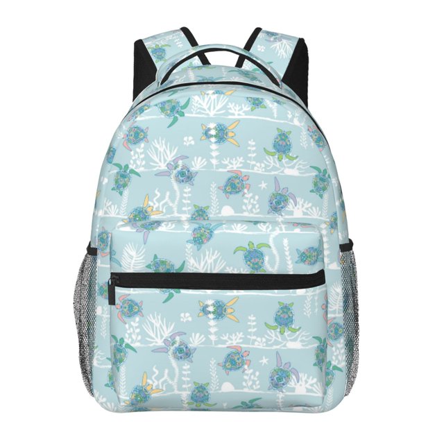 Fotbe Sea Turtle Mochila Casual con Estampado para Escuela, Viajes y Actividades al Aire Libre - Duradera, Ligera y Cómoda