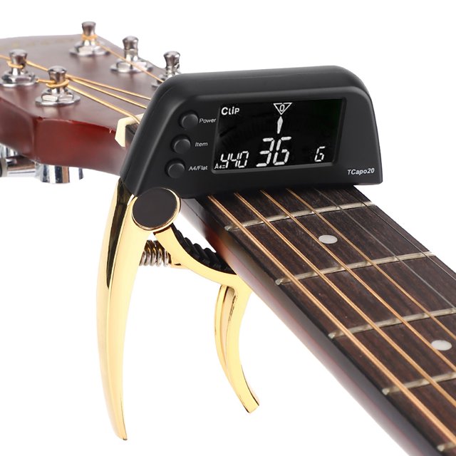 Afinador De Guitarra, Capo De Guitarra Afinador De Guitarra Clip En Capo De Metal Clip En Afinador Accesorios De Guitarra Para Guitarra Ukelele Eléctrica Acústica