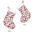 thumbnail image 3 of Yiaed Red Food Print Christmas Stockings, Christmas Stockings Hanging Ornaments, Christmas Stockings for Family Christmas Holiday Decorations, 3 of 7
