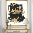 thumbnail image 2 of Designart Dérive or et noir I Art mural encadré, 2 of 3