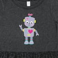 thumbnail image 4 of Inktastic Cute Robot, Purple Robot, Funny Robot, Silly Robot Girls Toddler Dress, 4 of 5