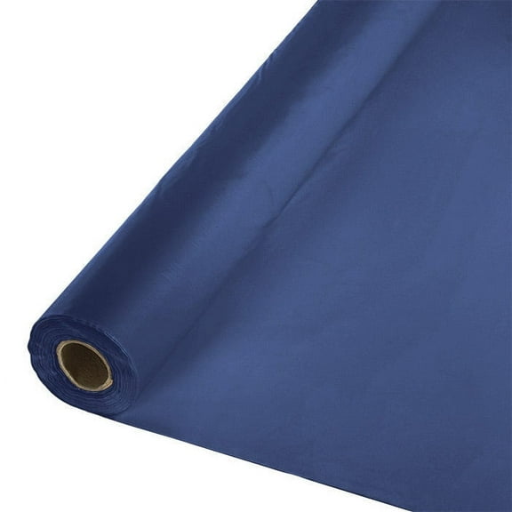 Navy Banquet Plastic Table Roll 100 ft x 40 inch