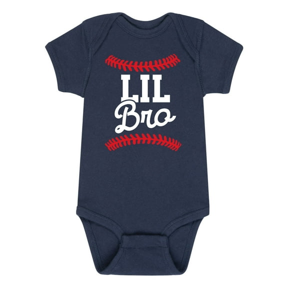 Instant Message - Lil Bro Baseball - Infant Baby One Piece
